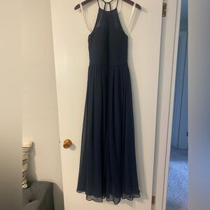 AZAZIE - Navy Kailyn Dress - Custom Size Measurements in Photos